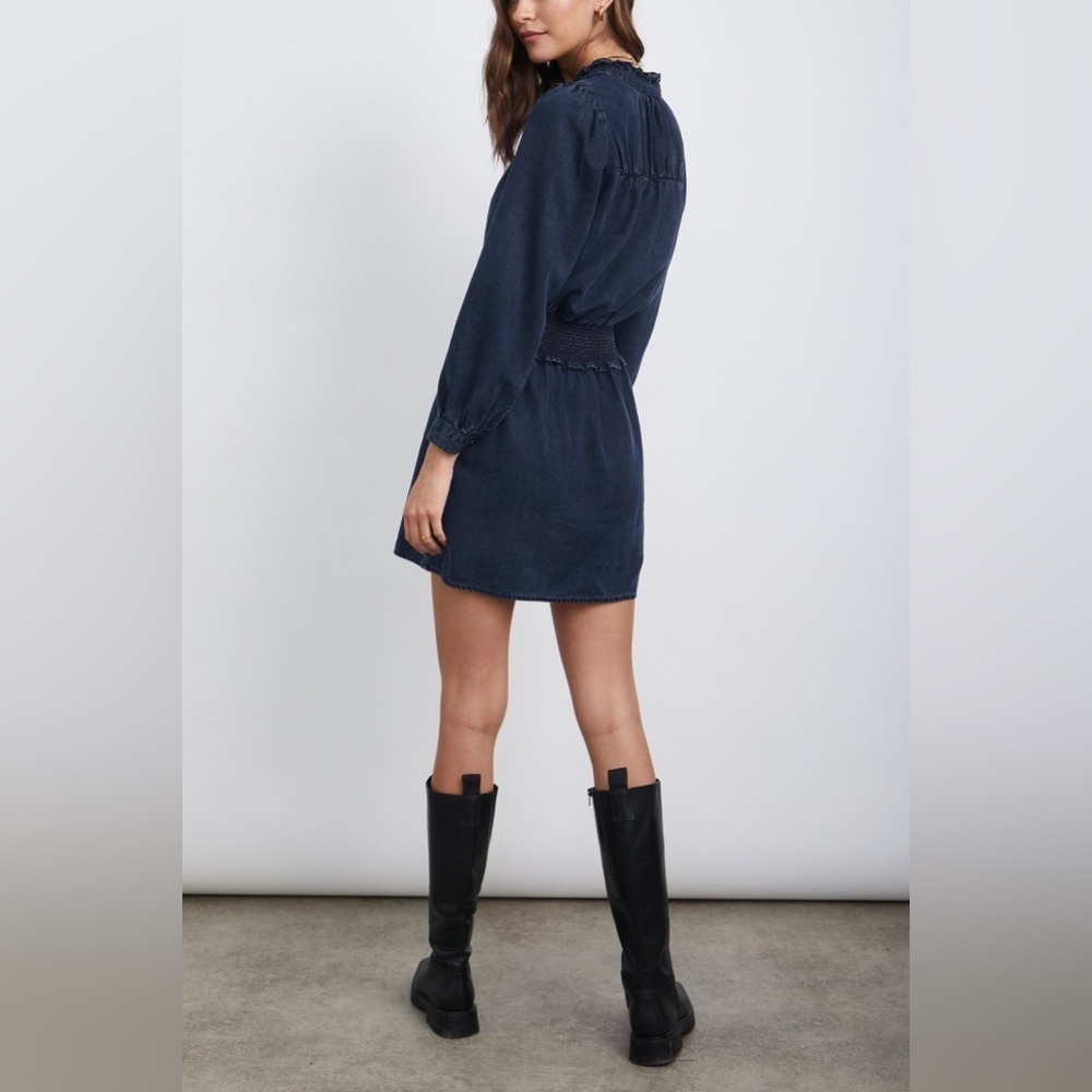 Rails Shawna Denim Dress In Dark Vintage Size Small - Picture 2 of 13